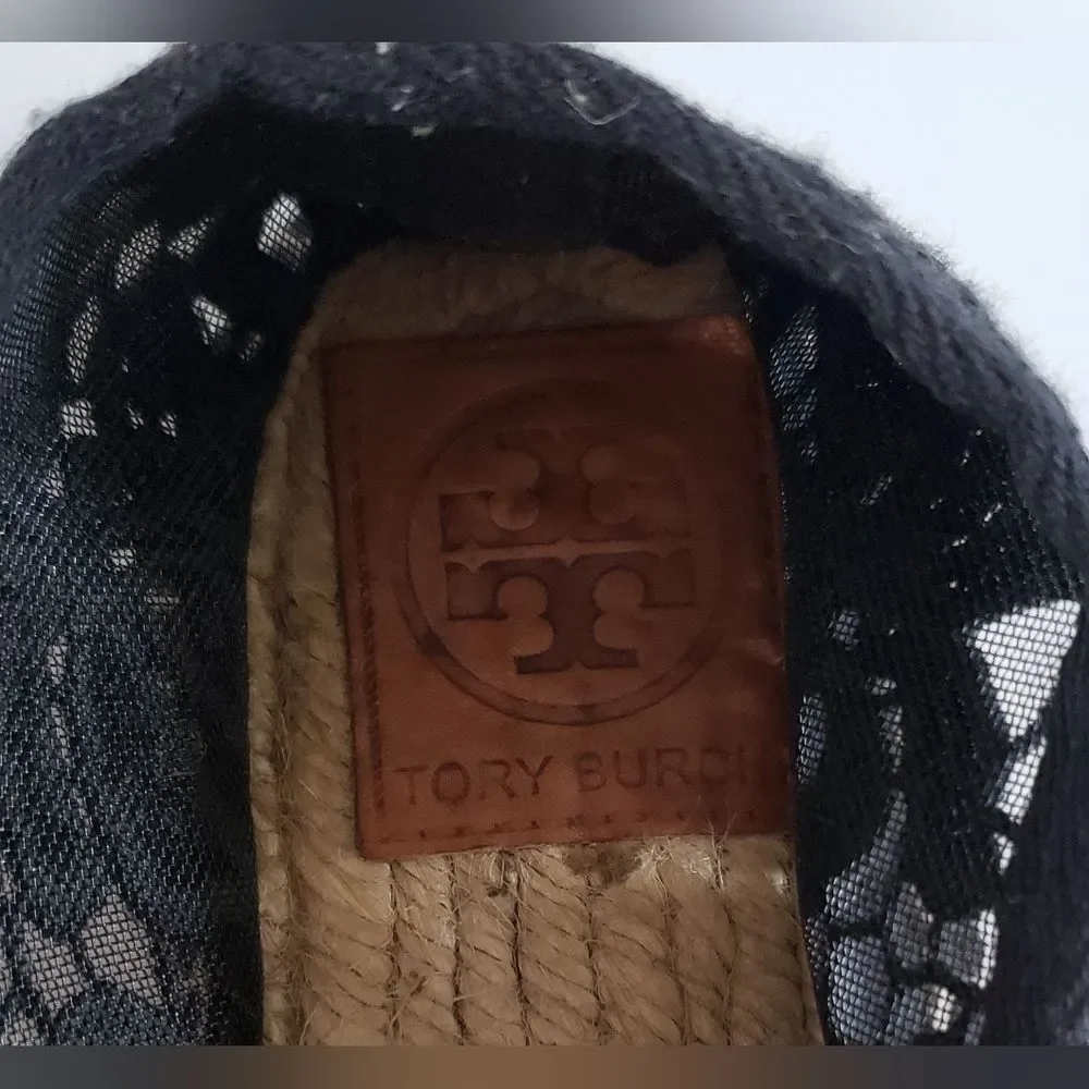 Tory Burch Abbe Lace Espadrille Slip On Women's Shoe Size 8